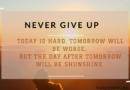 Motivational Never give up attitude quotes
