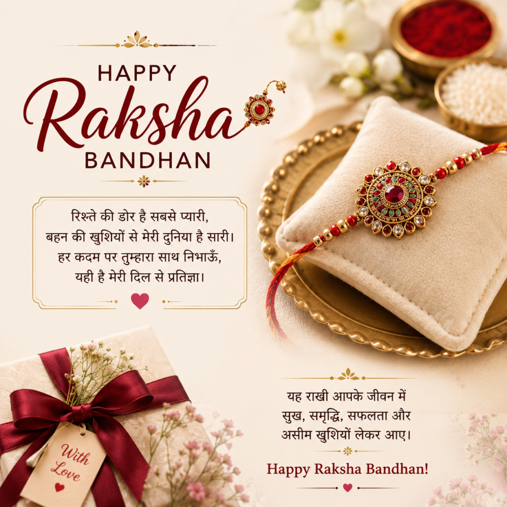 Happy Raksha bandhan 2026 Wishes in Hindi