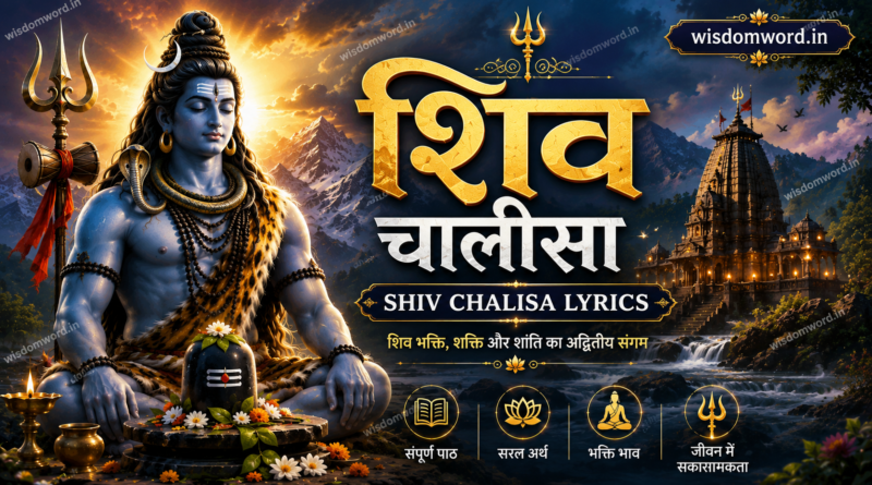 Shri Shiv Chalisa (शिव चालीसा) Lyrics in Hindi and English with Meaning